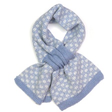 Blue & White Scandi Flower Pull Through Scarf by Peace of Mind